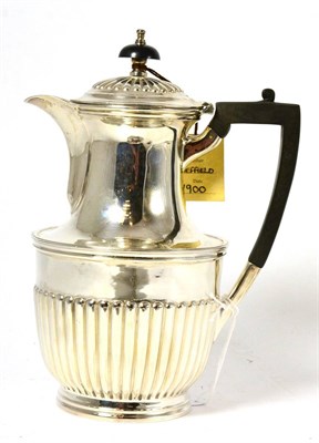 Lot 461 - A silver hot water jug, Sheffield 1900