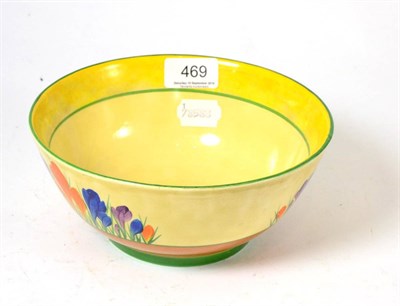 Lot 469 - A Clarice Cliff Crocus pattern bowl