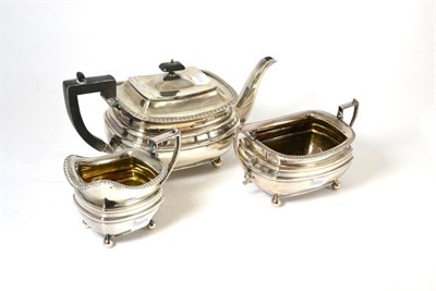 Lot 470 - A silver three piece tea service