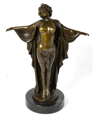 Lot 474 - A modern bronze figure of a maiden