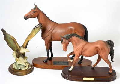 Lot 476 - Beswick ";Red Rum"; Connoisseur model (a.f.) together with ";Spirit of Freedom"; and an eagle model