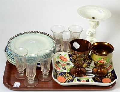 Lot 481 - 19th century ceramics including pearlware plates, Copeland comport etc