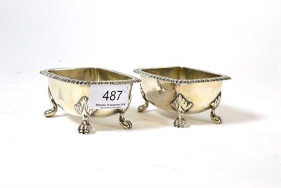 Lot 487 - A pair of Edwardian silver salts