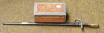 Lot 522 - French gras bayonet and Sandalwood correspondence box