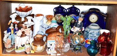 Lot 528 - A quantity of decorative ceramics and glass including Royal Doulton Toby jugs, Royal Worcester,...