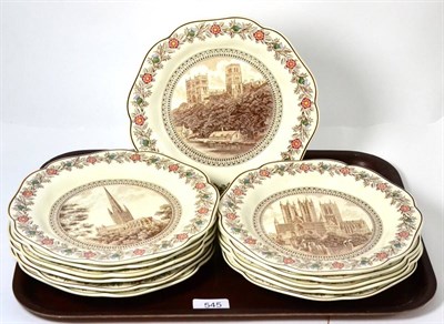 Lot 545 - A group of twelve Wedgwood L N E R, series ware plates