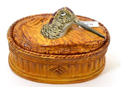 Lot 631 - French Pillivuyt game pie dish with a woodcock