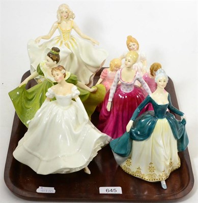 Lot 645 - A group of eight Royal Doulton ladies: Nancy, Lynne, Sweet Seventeen, Regal Lady, Fiona,...