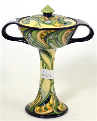 Lot 685 - A modern Moorcroft Liberty Tribute pattern twin handled vase, designed by Kerry Goodwin,...