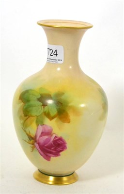 Lot 724 - A Royal Worcester floral painted vase