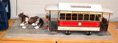 Lot 1043 - Scratch built model of Sheffield corporation Tramway Horse Drawn Tram 'Brightside' finished in...