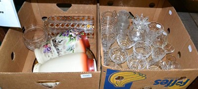 Lot 1095 - Swarovski, Victorian drinking glasses, Val St Lambert bowl and stand etc (in 4 boxes)