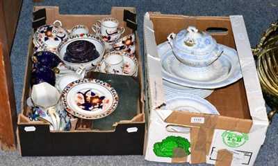 Lot 1110 - Derby Imari tea set and William Smith dinner wares (in 2 boxes)