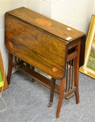 Lot 1190 - A rosewood Sutherland table and four 1930's prints