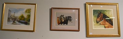 Lot 1194 - T Logan (Contemporary), ";Mother and Son";, signed, watercolour, together with a further...