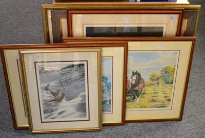 Lot 1211 - Anthony Forster, backing up the plough, signed, watercolour, together with two prints, after D...