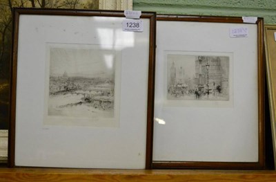 Lot 1238 - William Walcot, Westminster, etching, signed in margin in pencil Fine Art Society, label on...