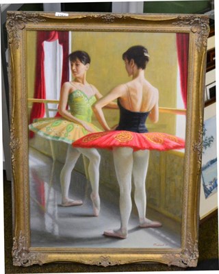 Lot 1251 - Rashid Havorov? (20th century) Russian School, Ballet dancers, oil on canvas, signed and dated...