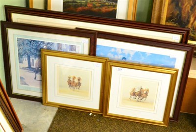 Lot 1274 - Five various signed limited edition racing prints