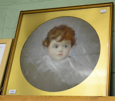 Lot 1284 - Percy Harland Fisher (1867-1944) Portrait of a young child with auburn hair, head and...