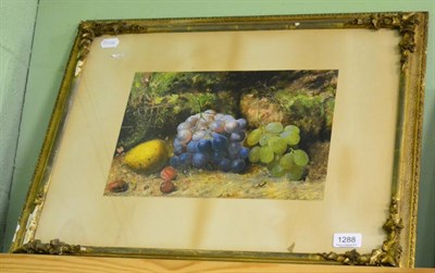 Lot 1288 - English School (19th century) still life of fruit, watercolour