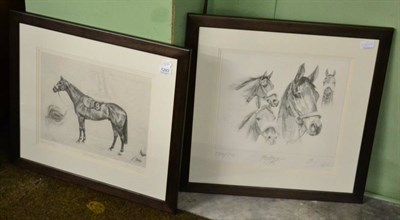 Lot 1293 - Two limed edition prints, studies of race horses titled ";John Henry (USA)"; and ";Teeuoso...