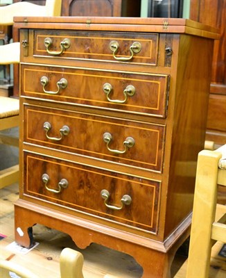 Lot 1328 - A yew wood gentleman's dressing chest