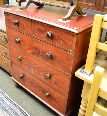 Lot 1330 - A Victorian scumbled pine chest of drawers