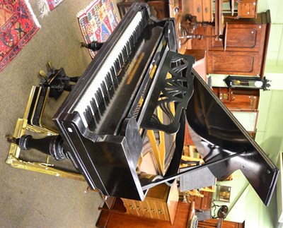 Lot 1334 - An ebonised baby grand piano, lid marked Grotrian, Steinwig Nachf, Braunschweig