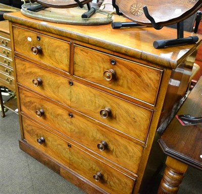 Lot 1345 - A Victorian mahogany four height chest of drawers