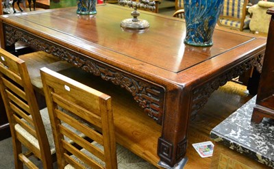 Lot 1350 - A modern Chinese hardwood coffee table