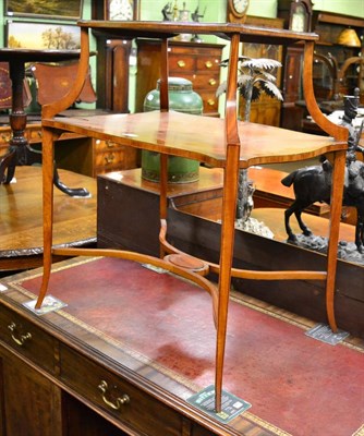 Lot 1352 - An Edwardian satinwood two tier table