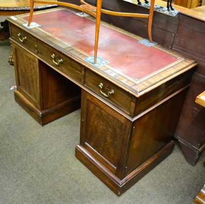 Lot 1353 - A 19th century mahogany twin pedestal desk