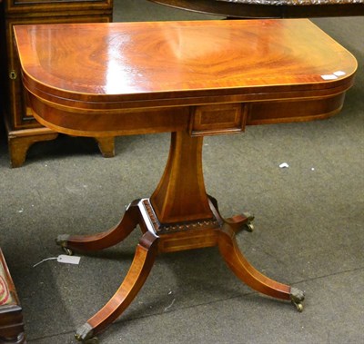 Lot 1361 - Mahogany side/card table