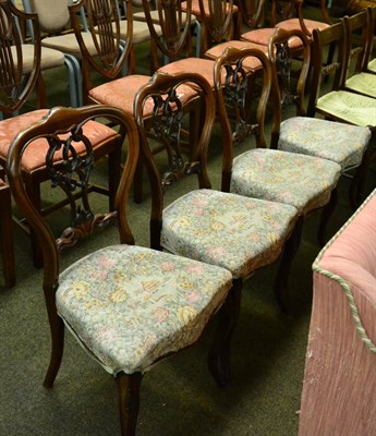 Lot 1371 - A set of four rosewood chairs 1880's (a.f.)