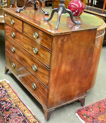 Lot 1384 - A 19th century mahogany four height chest of drawers