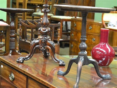 Lot 1385 - A 19th century oak tripod table