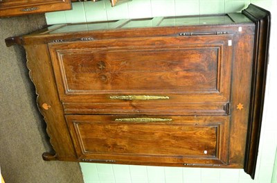 Lot 1417 - An 18th century panelled wardrobe