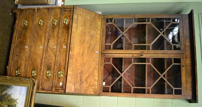 Lot 1424 - A George III mahogany bureau bookcase