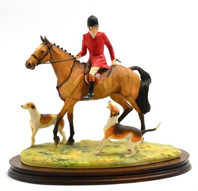 Lot 9 - Border Fine Arts 'Moving Off' (Huntsman and two Hounds), model No. L36 by David Geenty, limited...