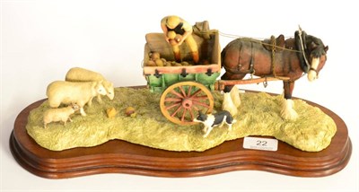 Lot 22 - Border Fine Arts 'Supplementary Feeding' (Tip Cart), model No. JH57 by Anne Butler, limited edition