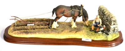 Lot 25 - Border Fine Arts 'Ploughman's Lunch' (Bay Shire, Farmer and Collie), model No. B0090B by Anne Wall