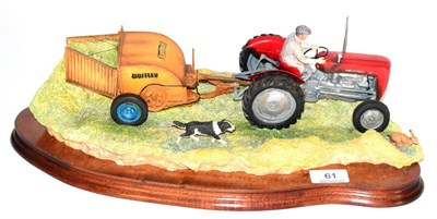 Lot 61 - Border Fine Arts 'Hay Turning' (Massey Ferguson Tractor and Wuffler), model No. JH110 by Ray Ayres