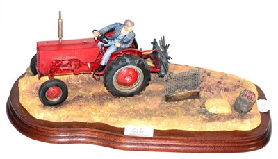 Lot 66 - Border Fine Arts 'Lifting The Pinks' (International B250 tractor), model No. B0219 by Ray...