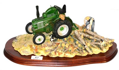 Lot 67 - Border Fine Arts 'Hauling Out' (Field Marshall Tractor), model No. JH98, limited edition...