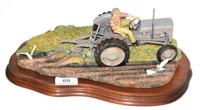Lot 69 - Border Fine Arts 'The Fergie' (Tractor Ploughing), model No. JH64 by Ray Ayres, limited edition...