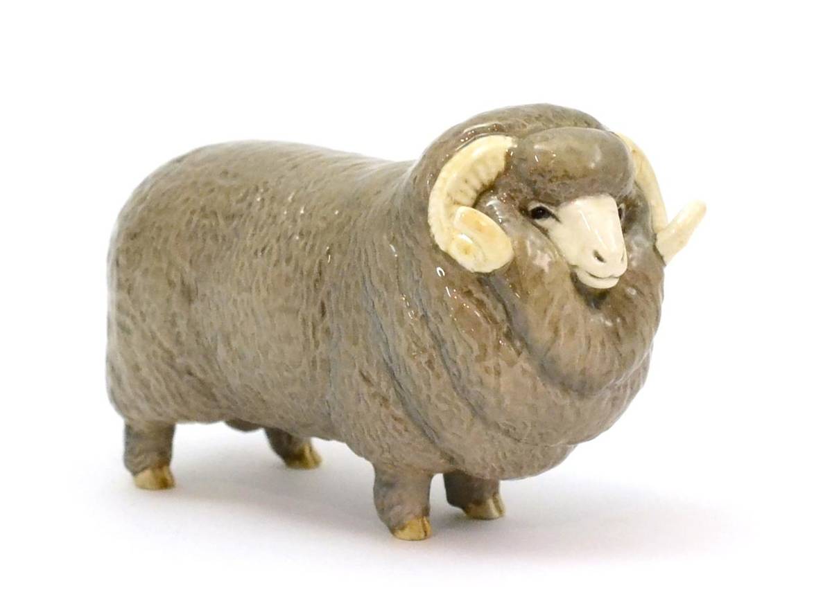 Lot 77 Beswick Merino Ram Model No 1917 Grey