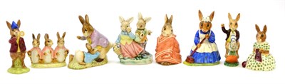 Lot 82 - Beswick Beatrix Potter figures comprising: 'Mr. Benjamin Bunny and Peter Rabbit', BP-3b,...