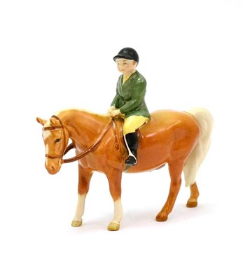 Lot 87 - Beswick Boy on Pony, model No. 1500, palomino gloss *sold on behalf of Butterwick Hospice