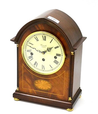 Lot 146 - A quarter striking inlaid mantel clock Comitti, London